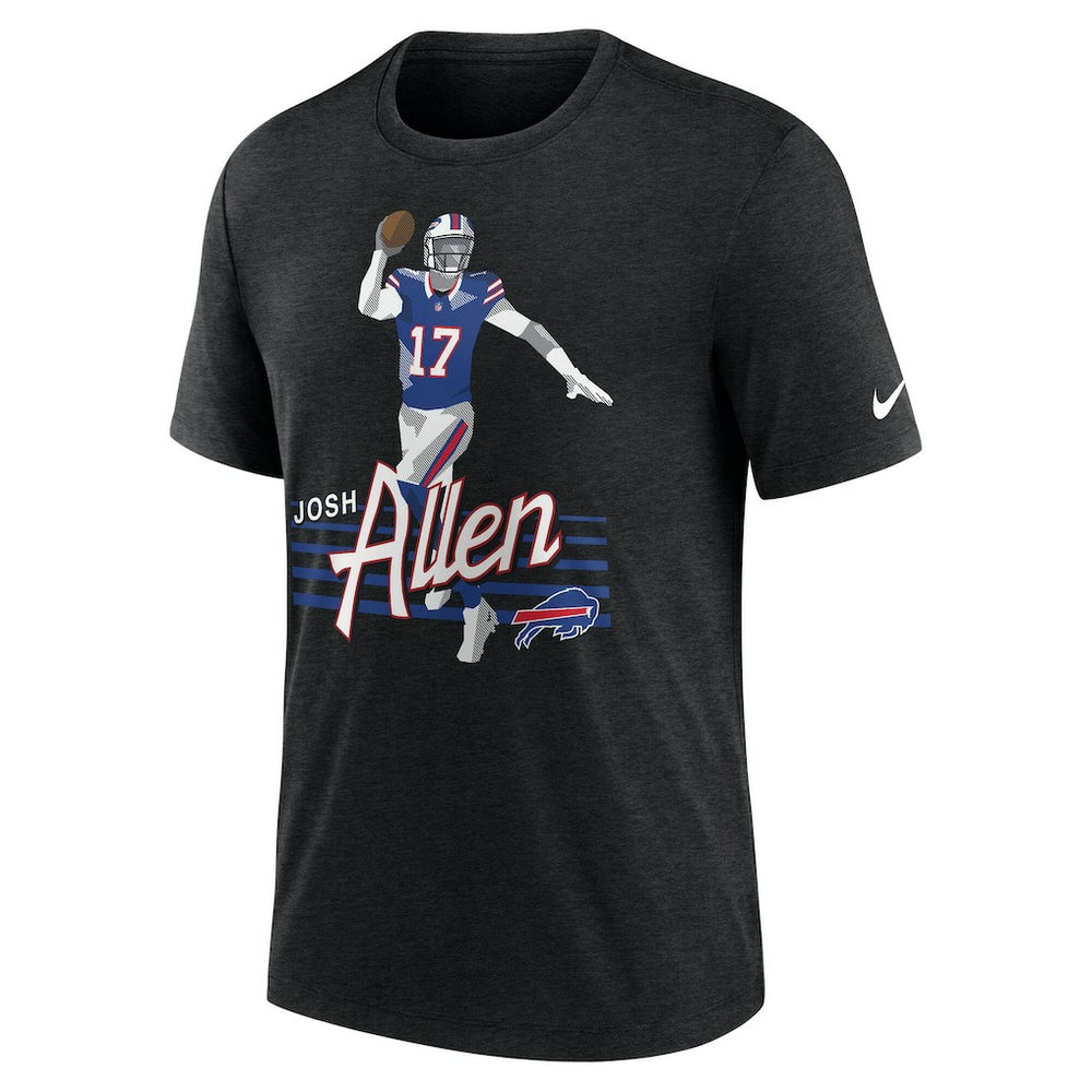 Josh Allen Buffalo Bills Player Graphic T-Shirt - Heather Black sale