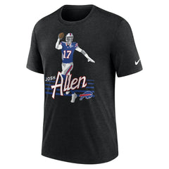 Josh Allen Buffalo Bills Player Graphic T-Shirt - Heather Black sale