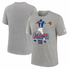 Malik Nabers New York Giants Player Graphic T-Shirt - Heather Gray online