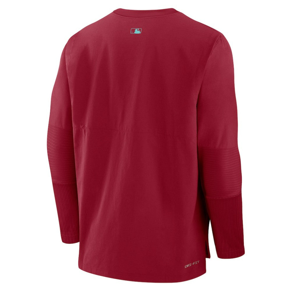 Arizona Diamondbacks Authentic Collection Player Dri-FIT Lightweight Pullover Red
