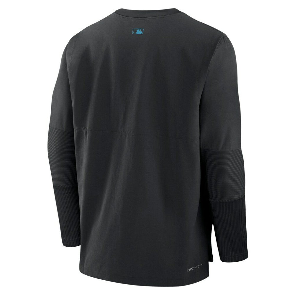 Miami Marlins Authentic Collection Player Dri-FIT Lightweight Pullover Black