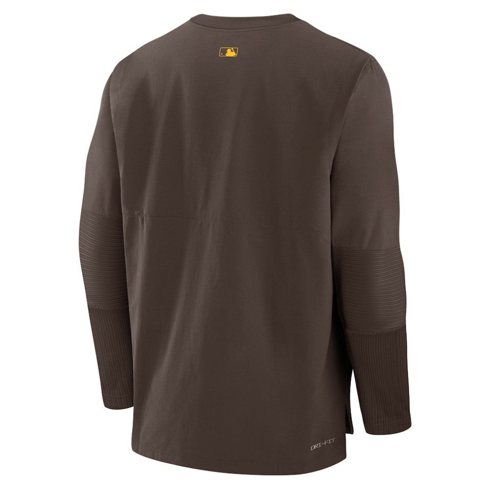 San Diego Padres Authentic Collection Player Dri-FIT Lightweight Pullover Brown