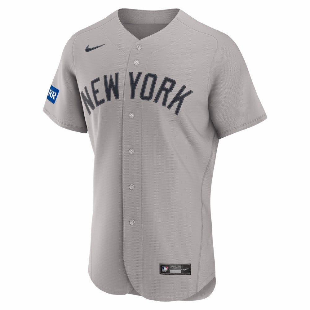 New York Yankees Road Sponsor Patch Authentic Jersey Gray