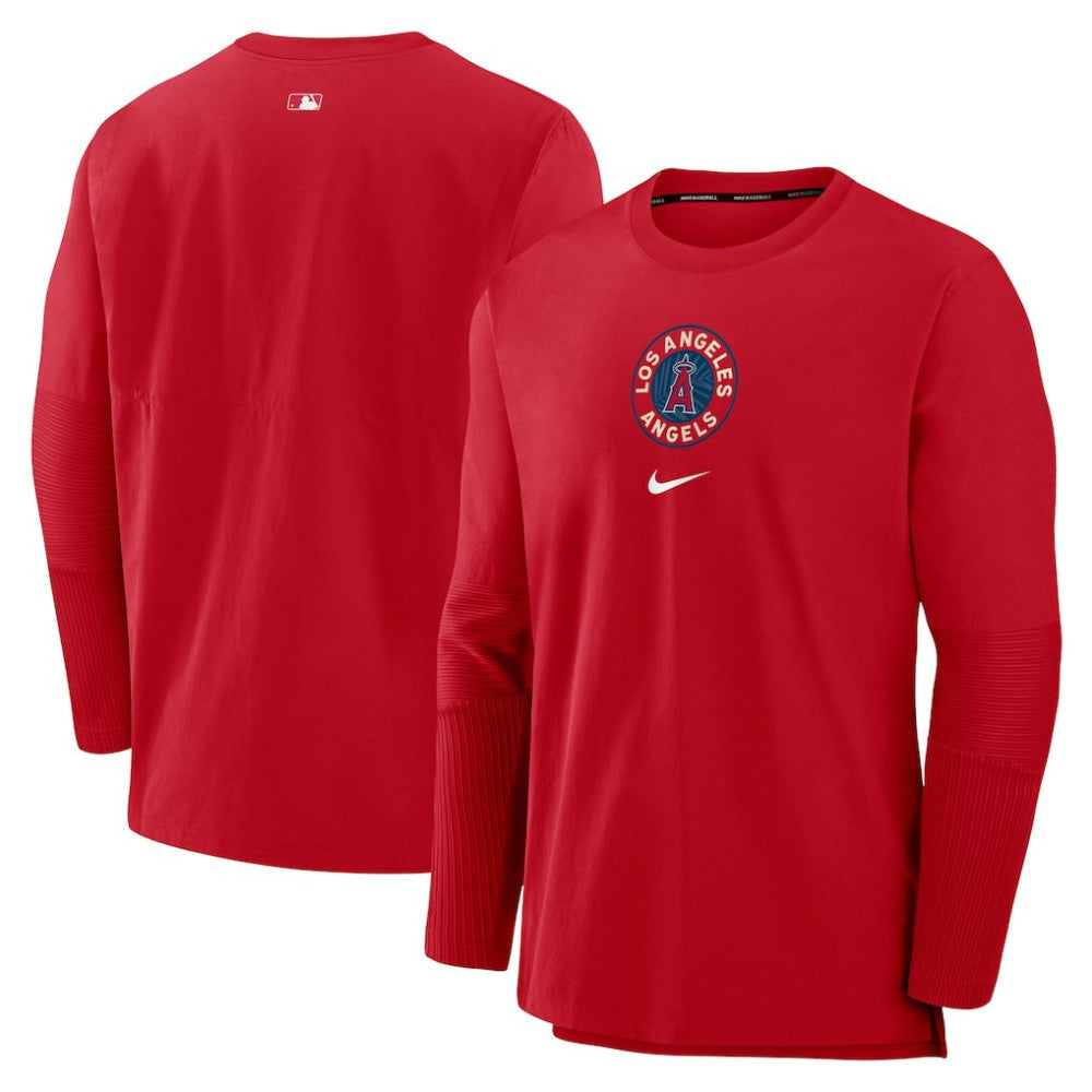 Los Angeles Angels Authentic Collection Player Dri-FIT Lightweight Pullover Red