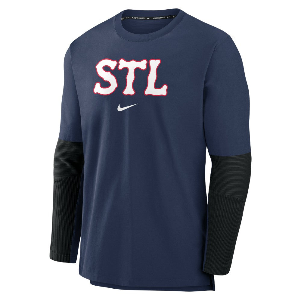St. Louis Cardinals Authentic Collection Player Dri-FIT Lightweight Pullover Navy