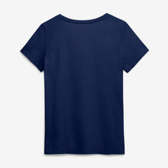 Denver Broncos Logo Athletic Women's Primary Logo V-Neck T-Shirt - Navy discount