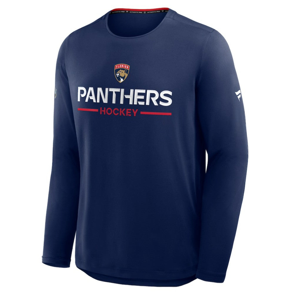 Florida Panthers Fanatics Authentic Pro Rink Tech Long Sleeve T-Shirt - Navy T-shirts
