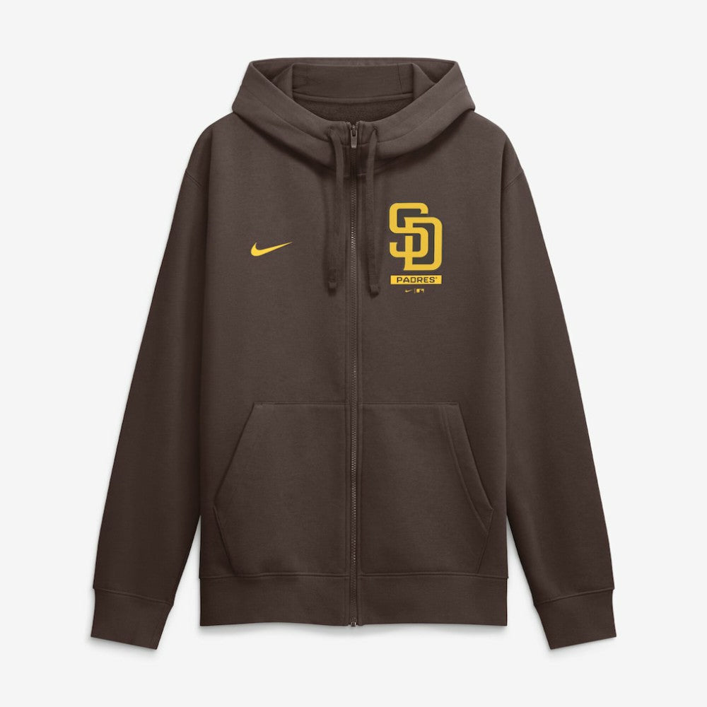 San Diego Padres Primetime Lockup Full-Zip Hoodie Brown