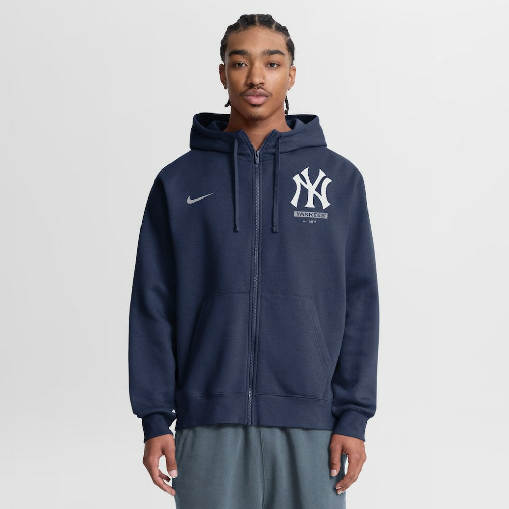 New York Yankees Primetime Lockup Full-Zip Hoodie Navy