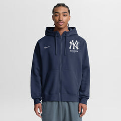 New York Yankees Primetime Lockup Full-Zip Hoodie Navy
