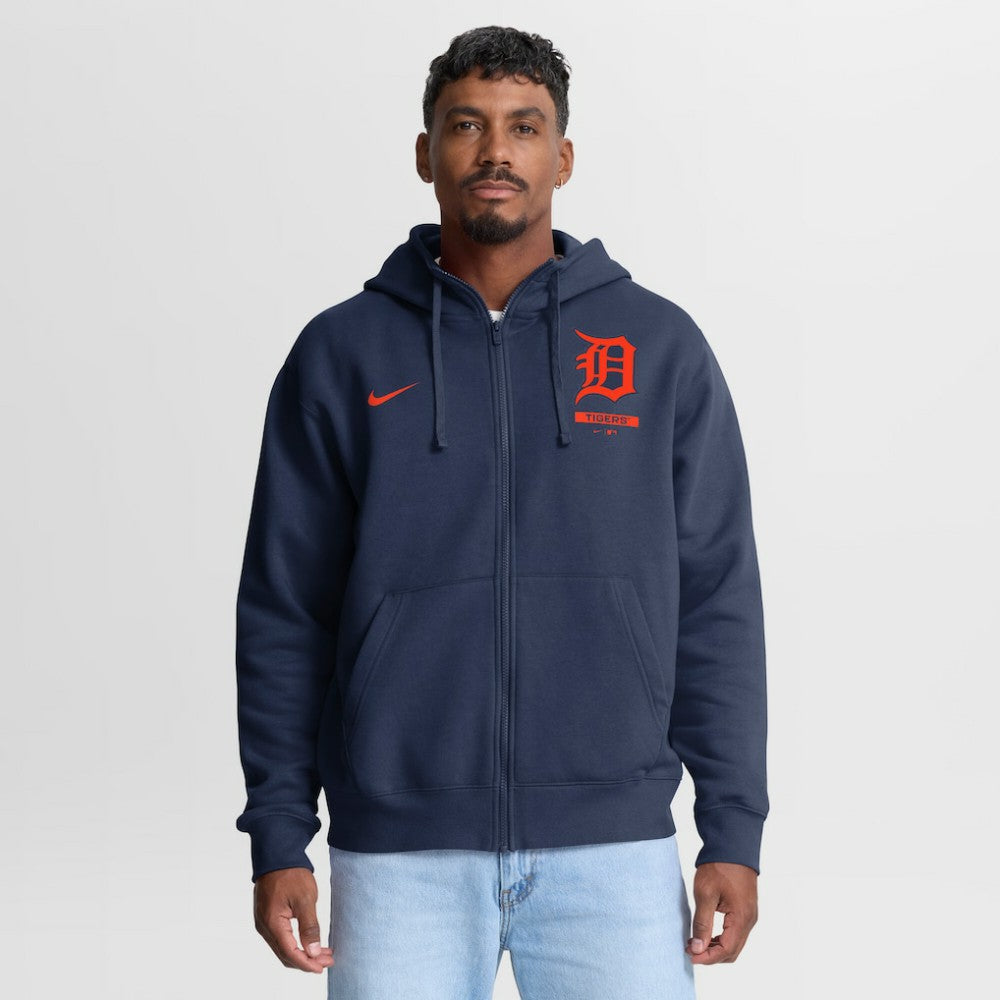 Detroit Tigers Primetime Lockup Full-Zip Hoodie Navy