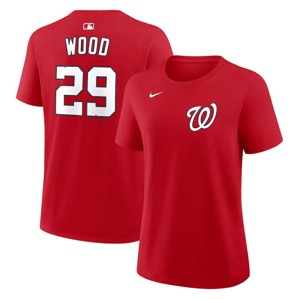 James Wood Washington Nationals Women's Name & Number T-Shirt Red