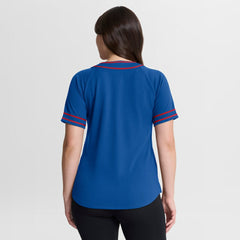 Texas Rangers Women's Diva Race Ahead Raglan V-Neck T-Shirt Royal