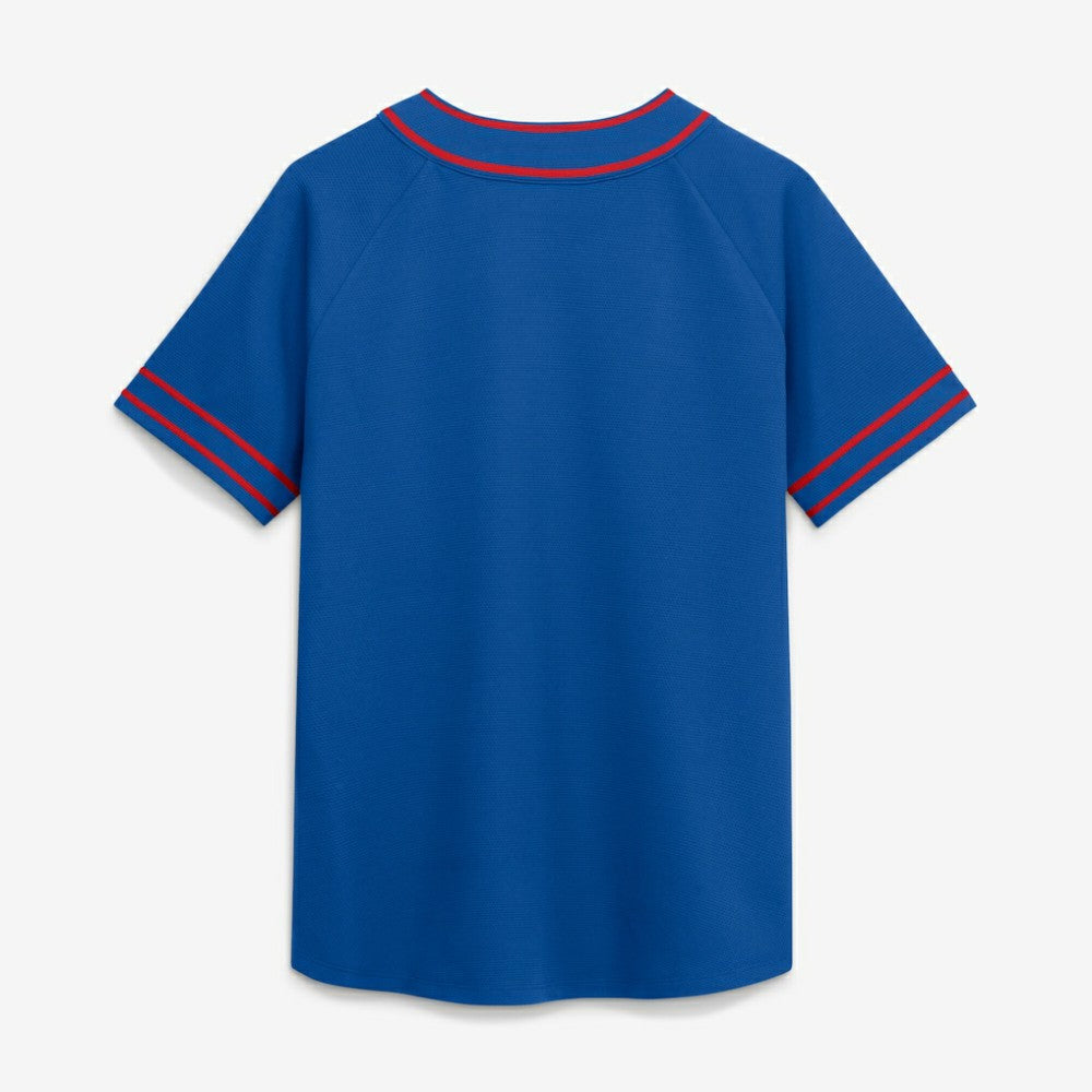 Texas Rangers Women's Diva Race Ahead Raglan V-Neck T-Shirt Royal