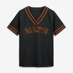 San Francisco Giants Women's Diva Race Ahead Raglan V-Neck T-Shirt Black