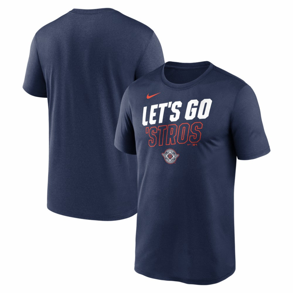 Houston Astros City Connect Team Phrase Script Dri-FIT T-Shirt Navy