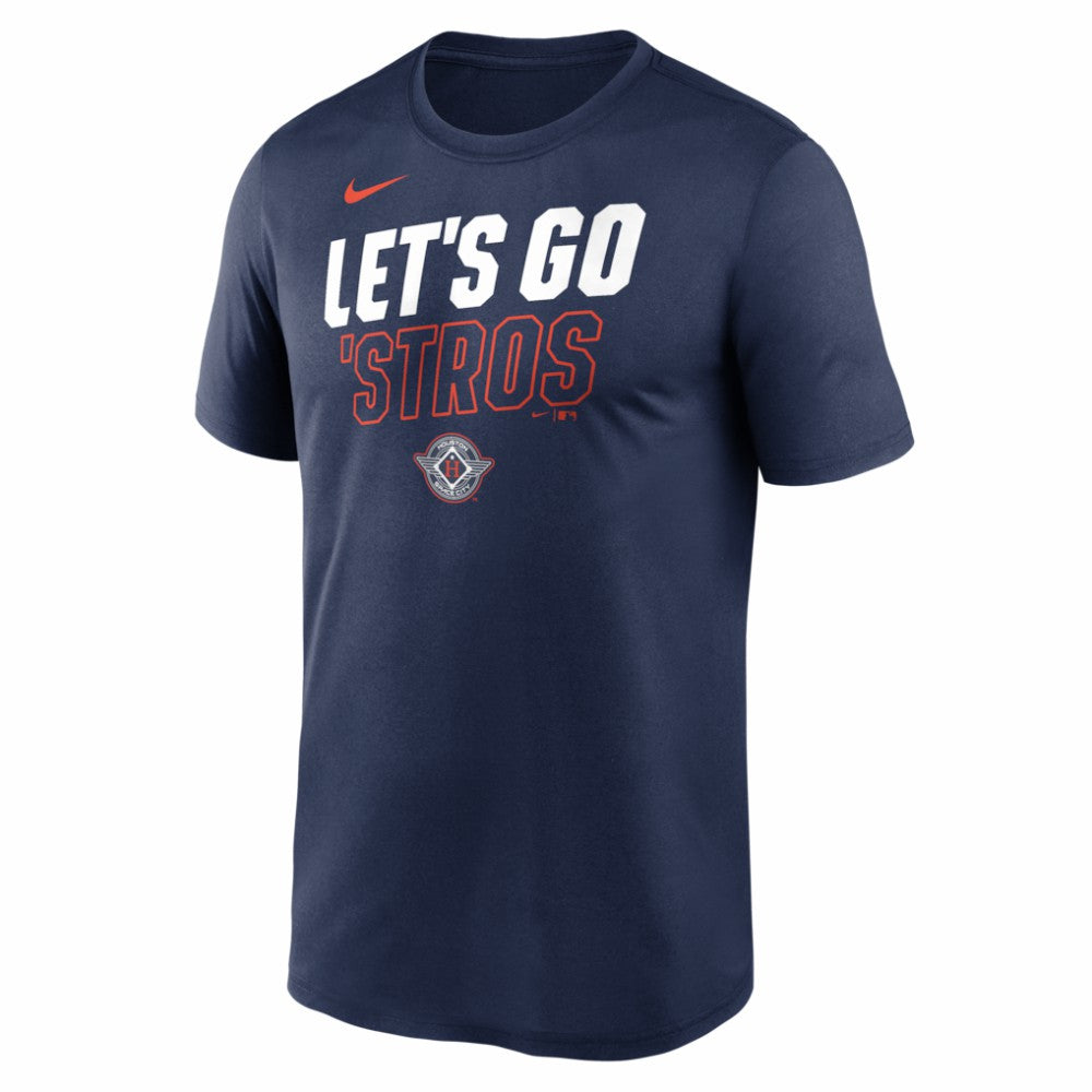 Houston Astros City Connect Team Phrase Script Dri-FIT T-Shirt Navy