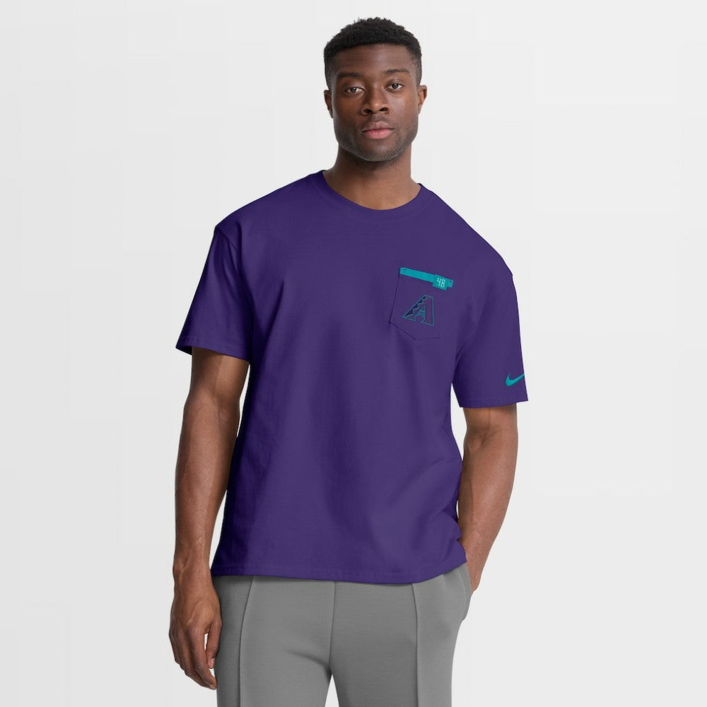 Arizona Diamondbacks City Connect 2-Hit Max90 Pocket T-Shirt Purple