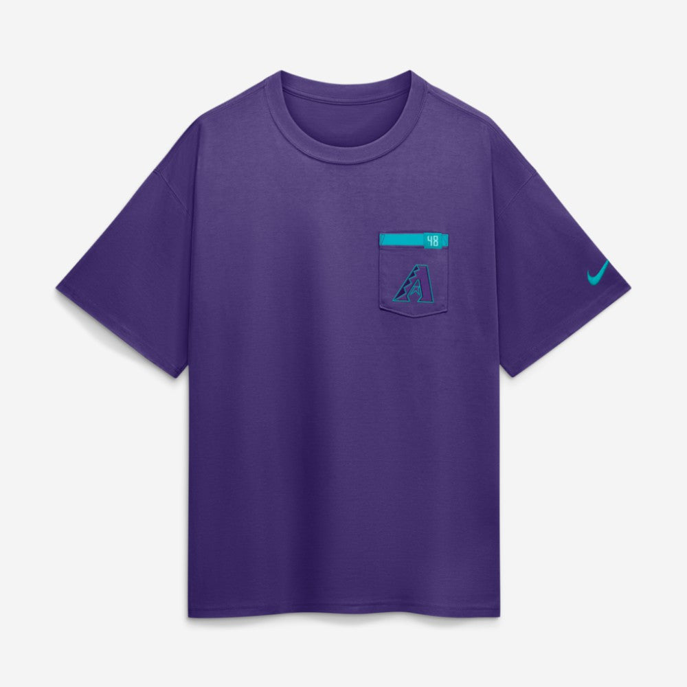 Arizona Diamondbacks City Connect 2-Hit Max90 Pocket T-Shirt Purple