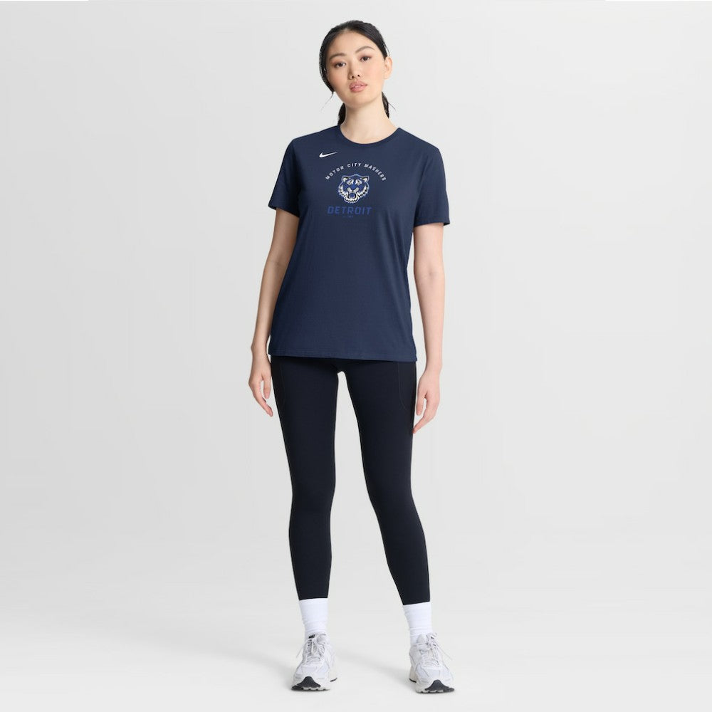 Detroit Tigers Women's City Connect Arch T-Shirt Navy