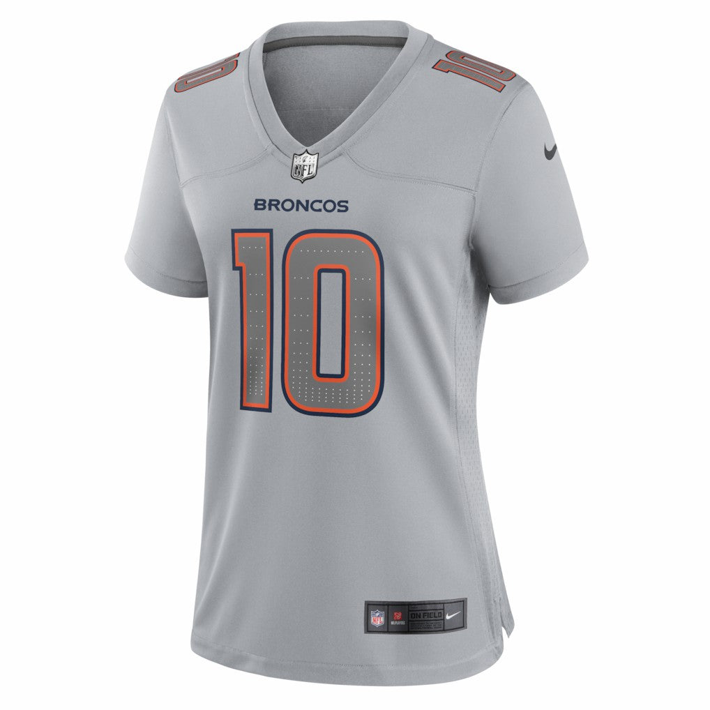 Bo Nix Denver Broncos Women's Fashion Atmosphere Fashion Game Jersey - Gray outlet