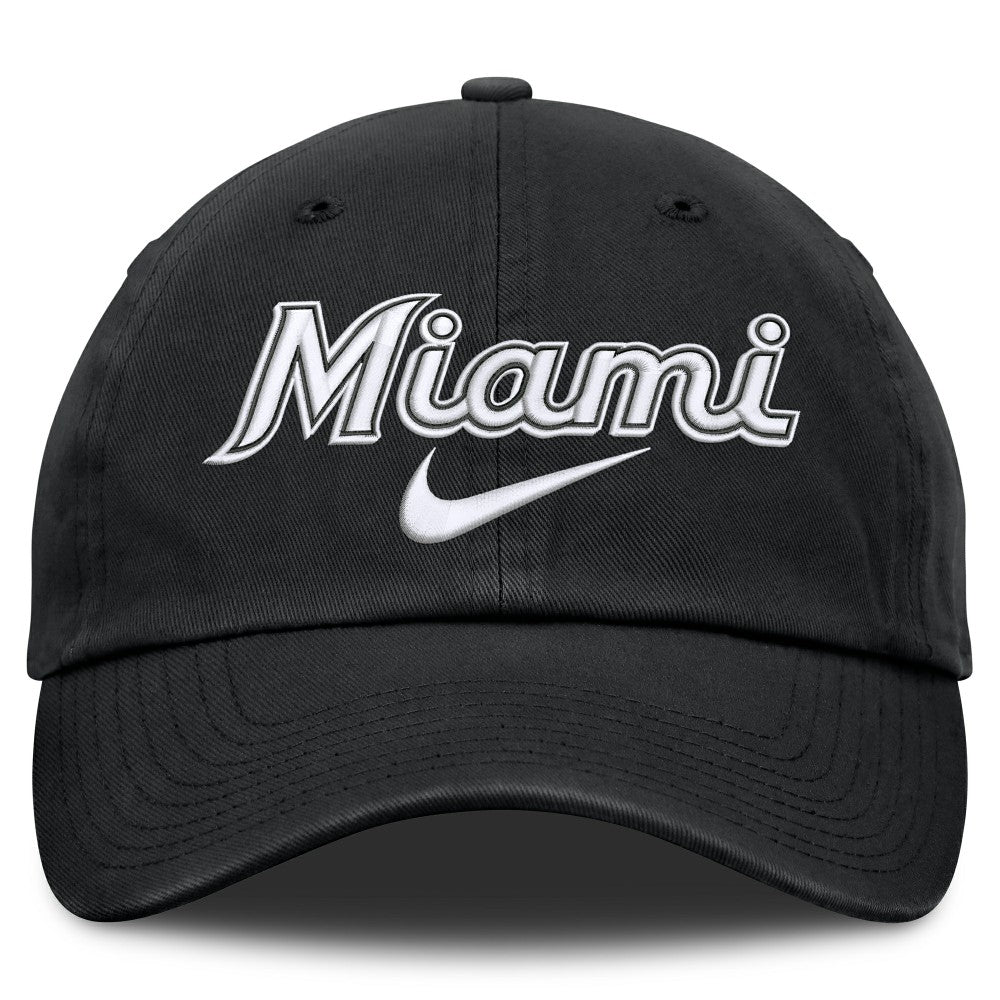 Miami Marlins Primetime Club Adjustable Hat Black