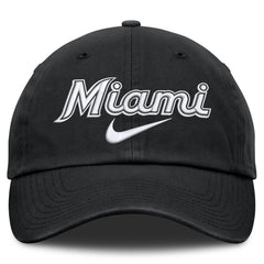 Miami Marlins Primetime Club Adjustable Hat Black