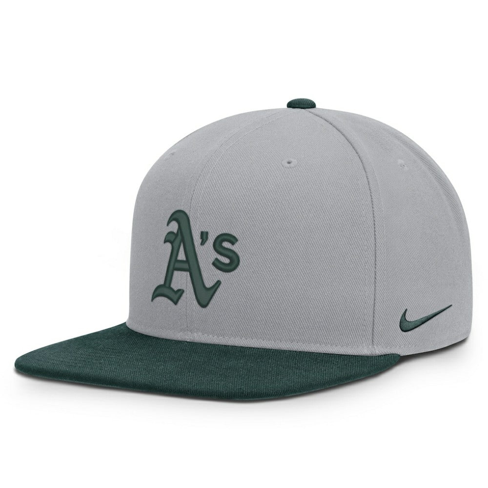 Athletics Primetime Pro Dri-FIT Snapback Hat Gray/Green