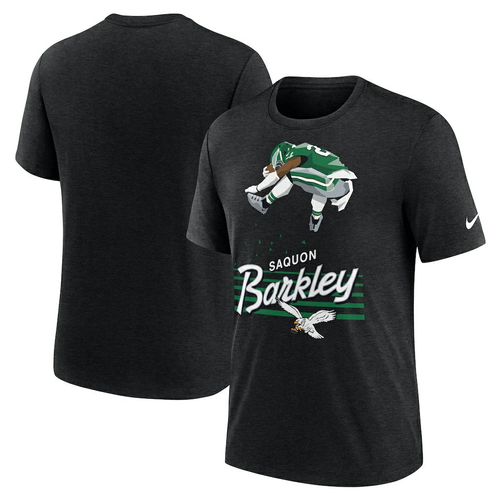 Saquon Barkley Philadelphia Eagles Player Graphic T-Shirt - Heather Black cheap