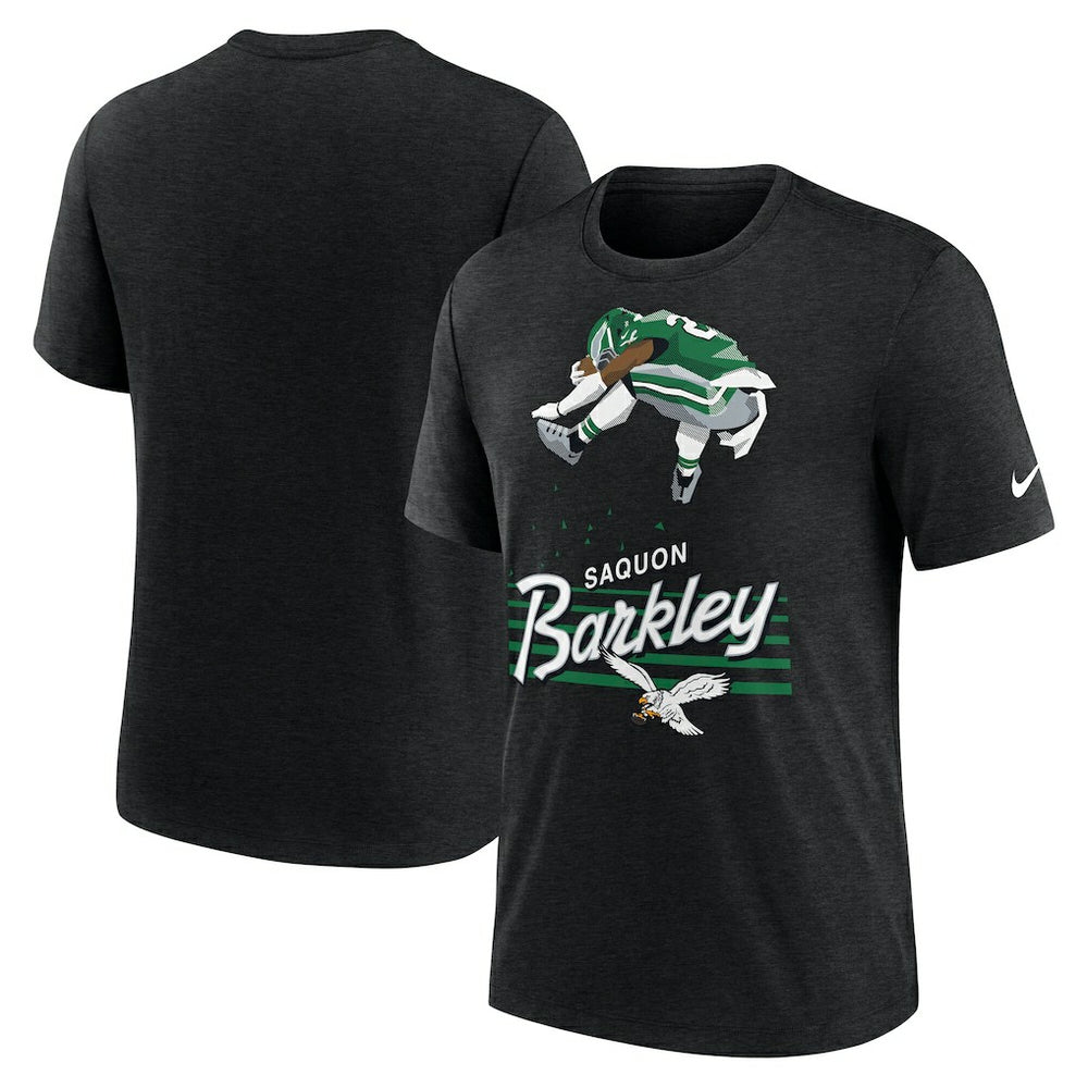 Saquon Barkley Philadelphia Eagles Player Graphic T-Shirt - Heather Black cheap