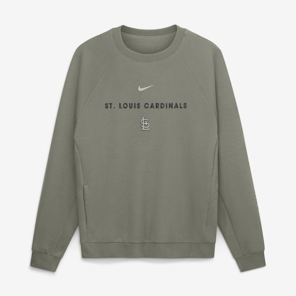 St. Louis Cardinals Statement Primary Raglan Dri-FIT Sweatshirt Olive