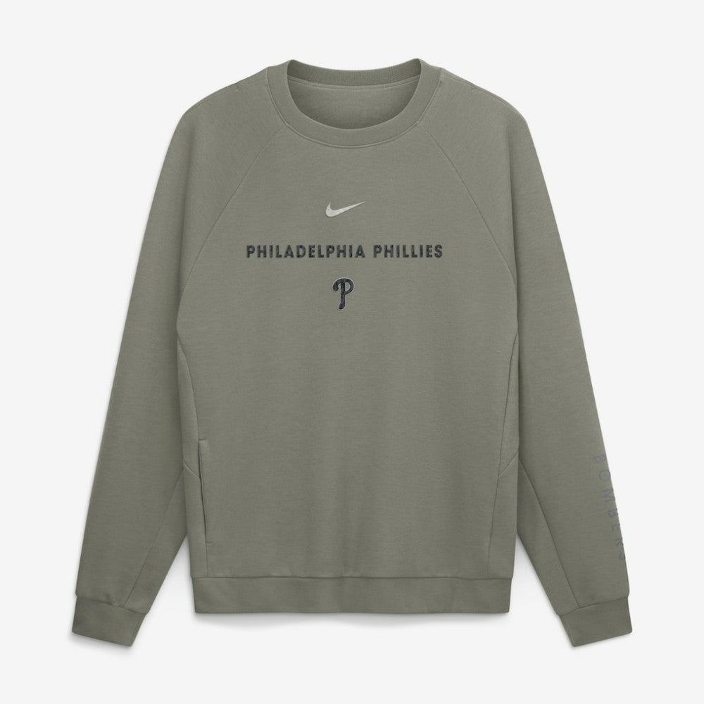 Philadelphia Phillies Statement Primary Raglan Dri-FIT Sweatshirt Olive