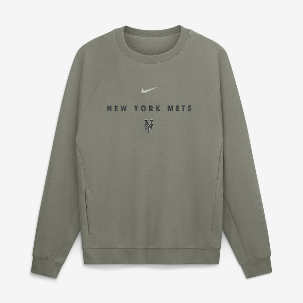 New York Mets Statement Primary Raglan Dri-FIT Sweatshirt Olive