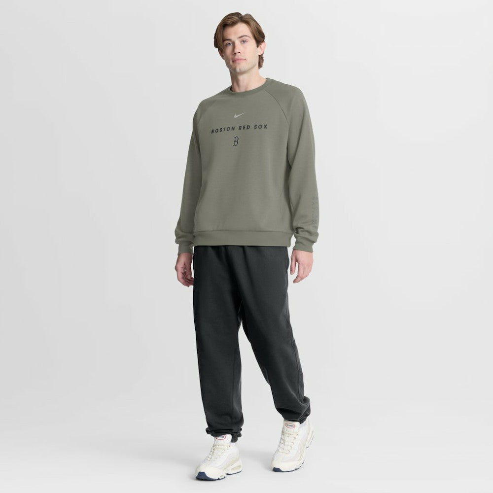Boston Red Sox Statement Primary Raglan Dri-FIT Sweatshirt Olive