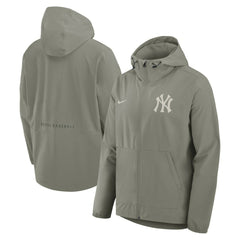New York Yankees Unlimited Packable Full-Zip Hooded Jacket Olive