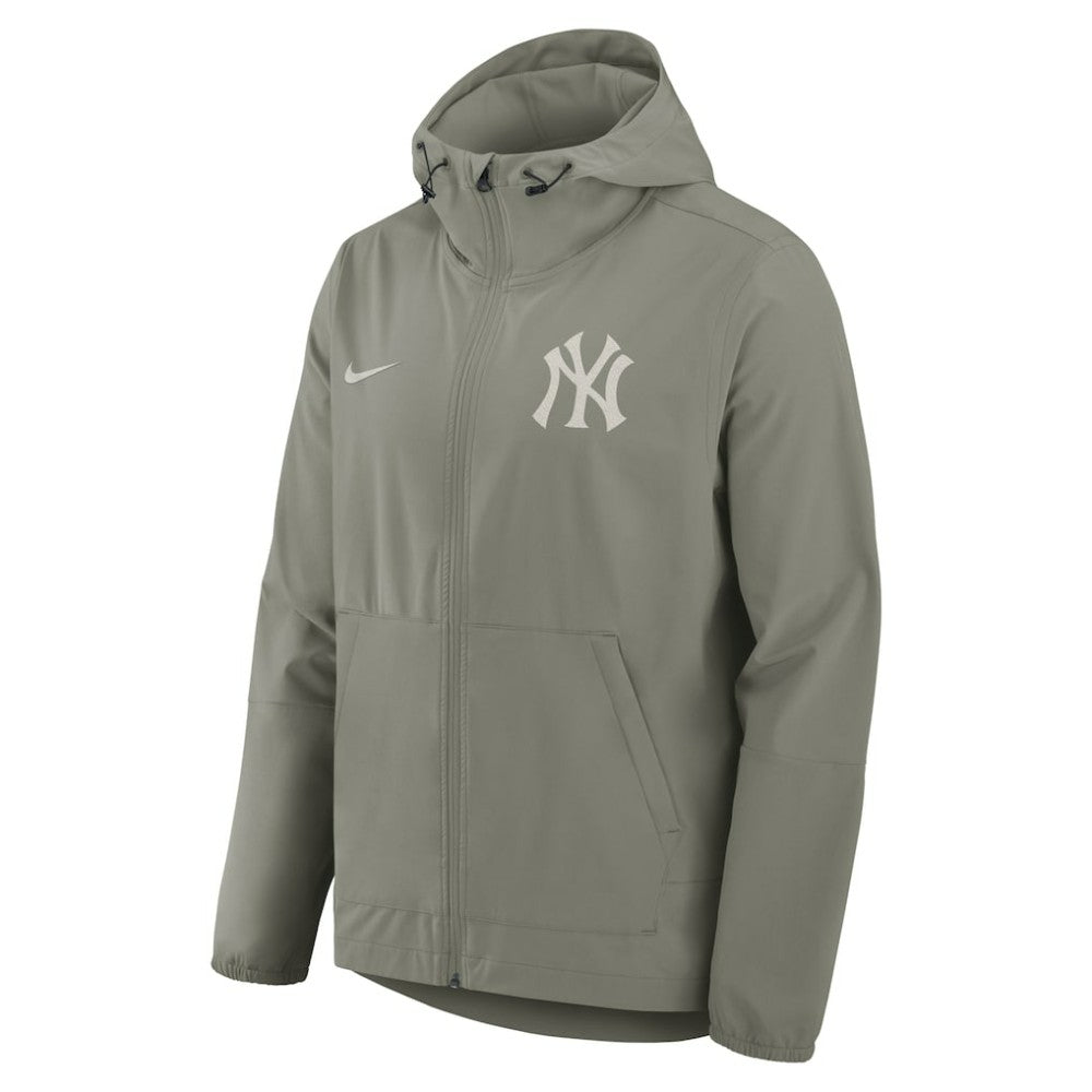 New York Yankees Unlimited Packable Full-Zip Hooded Jacket Olive