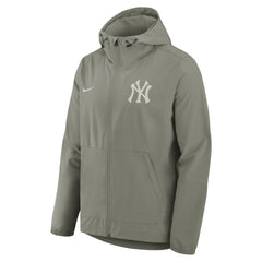 New York Yankees Unlimited Packable Full-Zip Hooded Jacket Olive