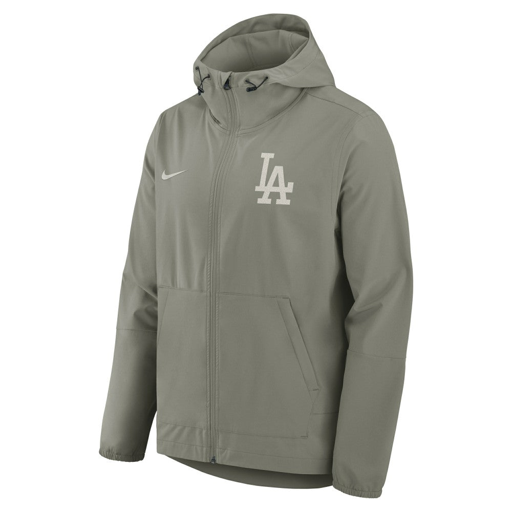 Los Angeles Dodgers Unlimited Packable Full-Zip Hooded Jacket Olive