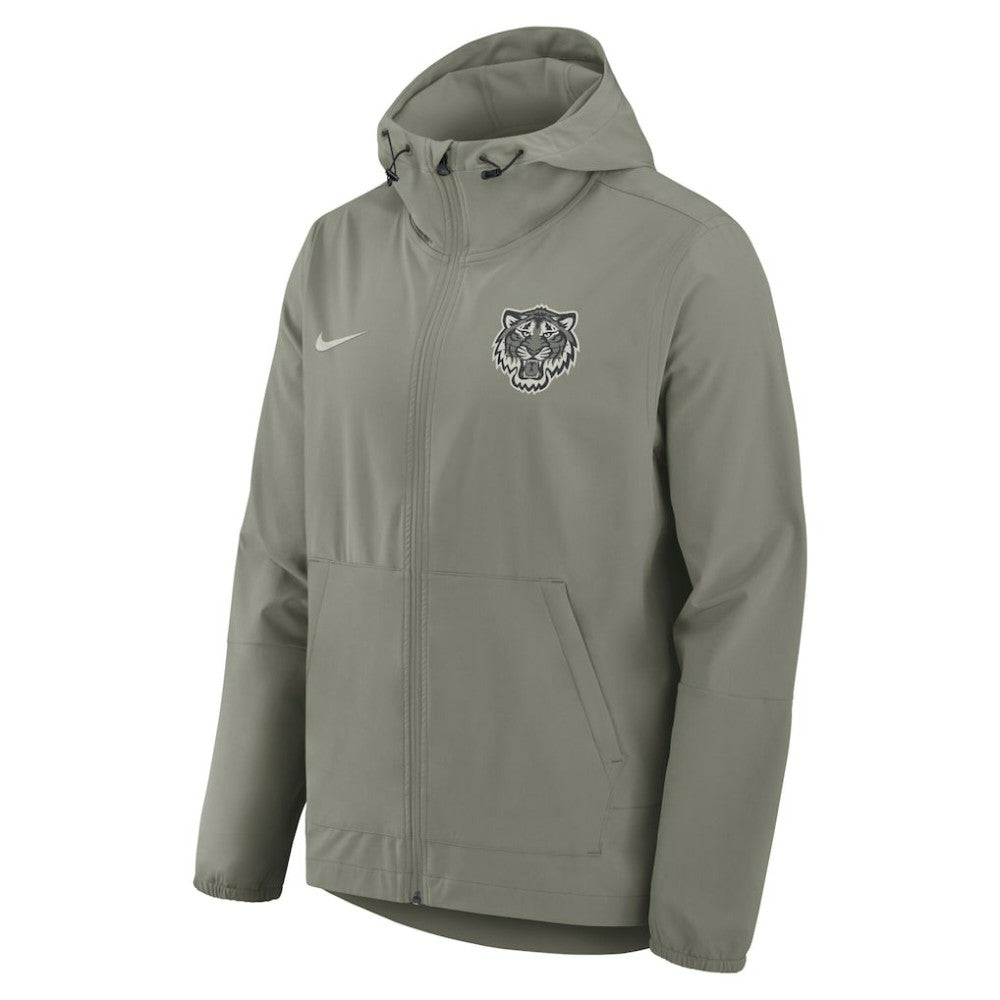 Detroit Tigers Unlimited Packable Full-Zip Hooded Jacket Olive