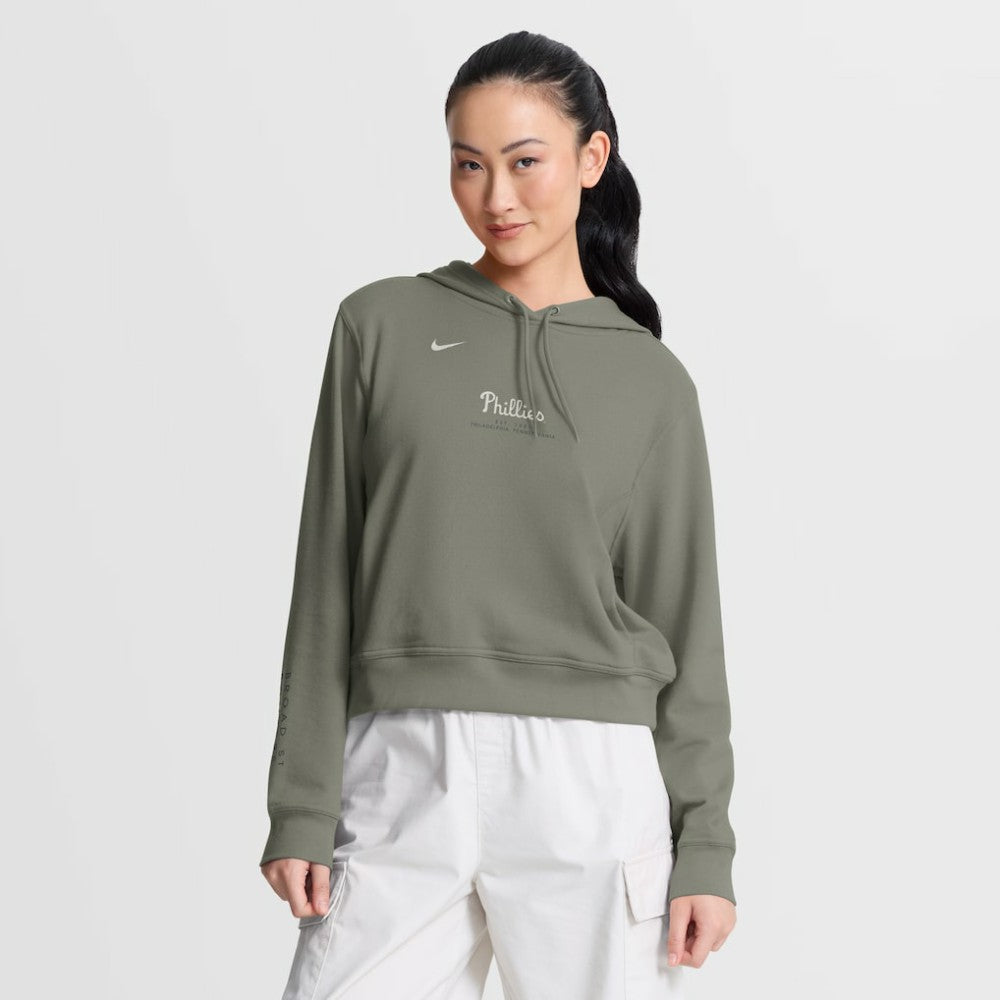 Philadelphia Phillies Women's One Tri-Blend Dri-FIT Hoodie Olive