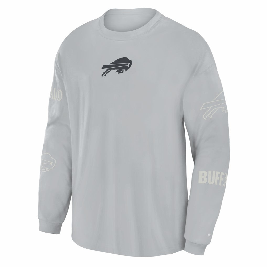 Buffalo Bills Oversized Type Play Long Sleeve T-Shirt - Gray sale