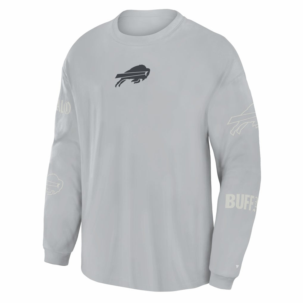Buffalo Bills Oversized Type Play Long Sleeve T-Shirt - Gray sale