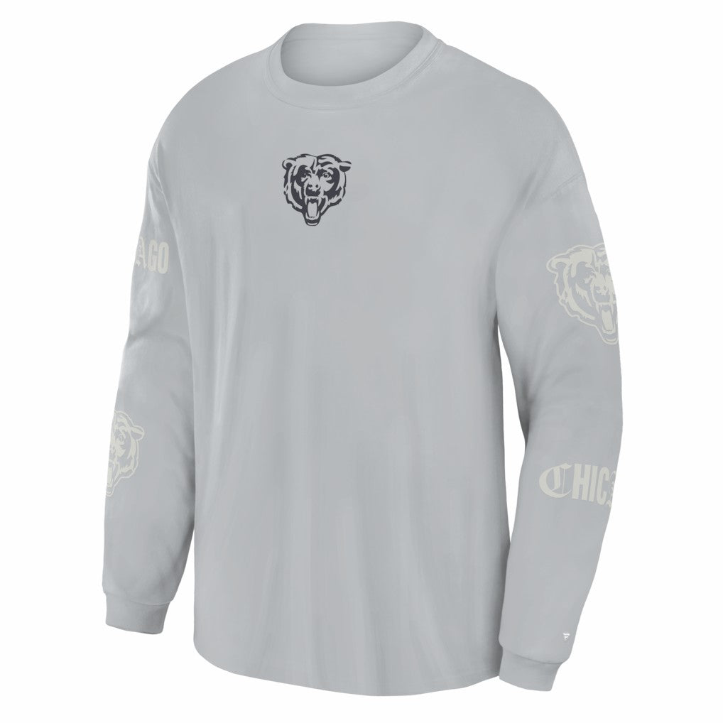 Chicago Bears Oversized Type Play Long Sleeve T-Shirt - Gray outlet
