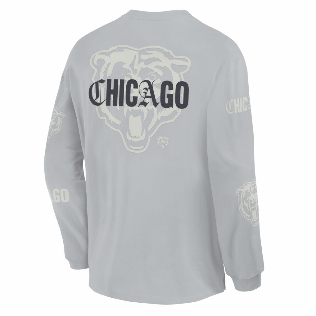Chicago Bears Oversized Type Play Long Sleeve T-Shirt - Gray outlet