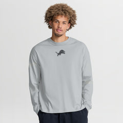 Detroit Lions Oversized Type Play Long Sleeve T-Shirt - Gray discount