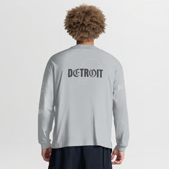Detroit Lions Oversized Type Play Long Sleeve T-Shirt - Gray discount