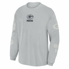 Green Bay Packers Oversized Type Play Long Sleeve T-Shirt - Gray on sale