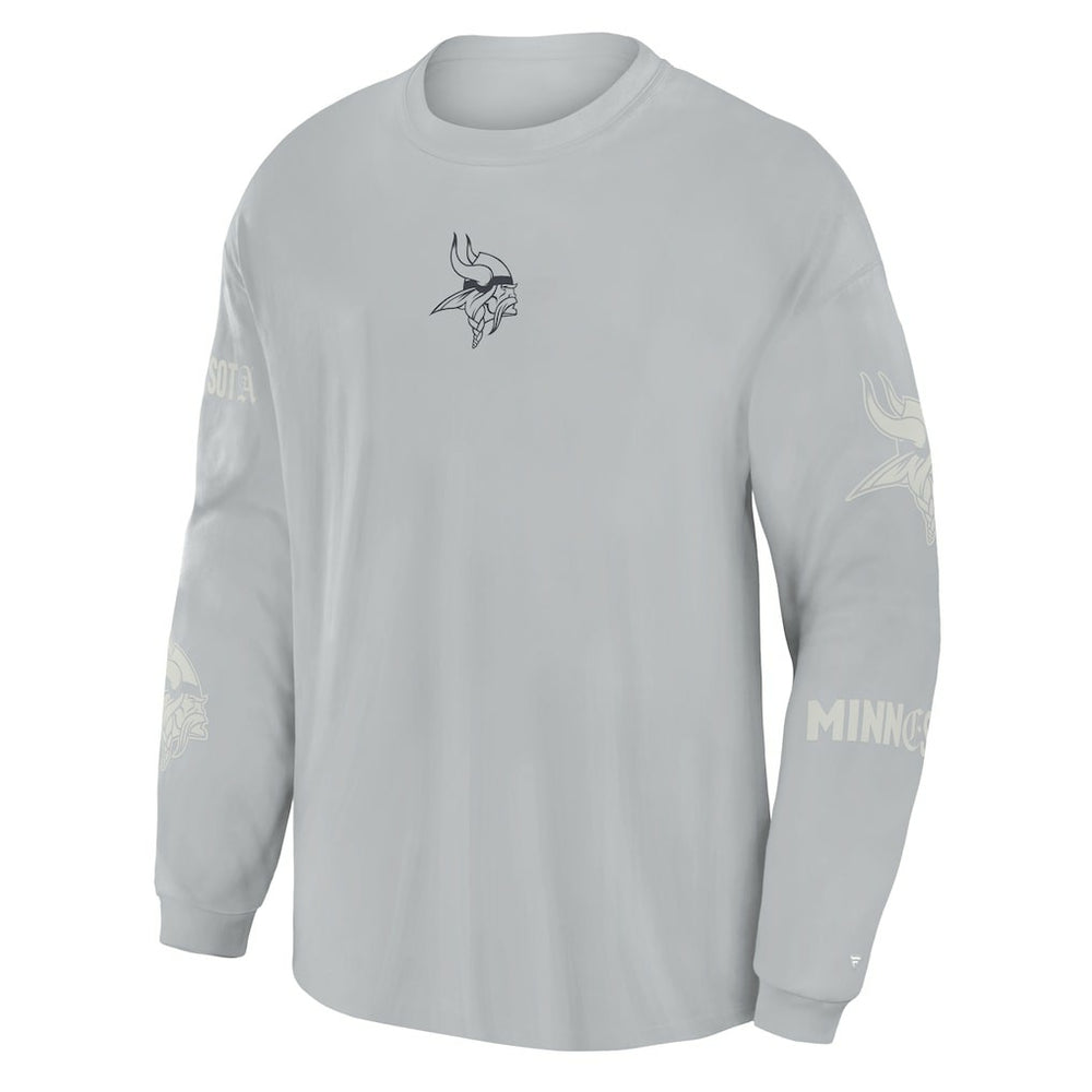 Minnesota Vikings Oversized Type Play Long Sleeve T-Shirt - Gray discount