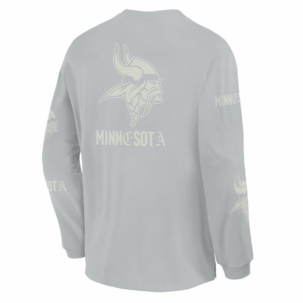 Minnesota Vikings Oversized Type Play Long Sleeve T-Shirt - Gray discount