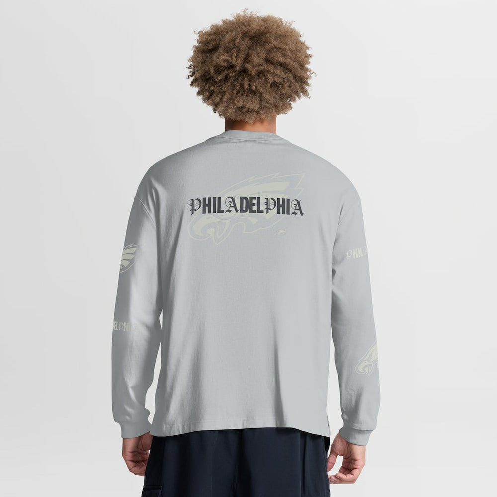 Philadelphia Eagles Oversized Type Play Long Sleeve T-Shirt - Gray outlet